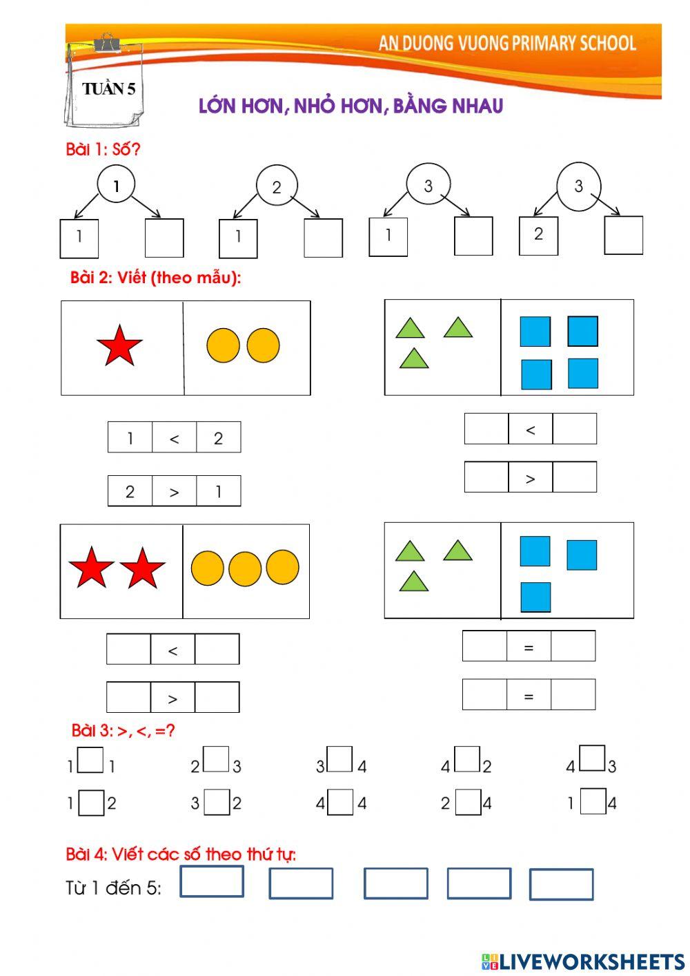 Toan NHiều hơn ít hơn