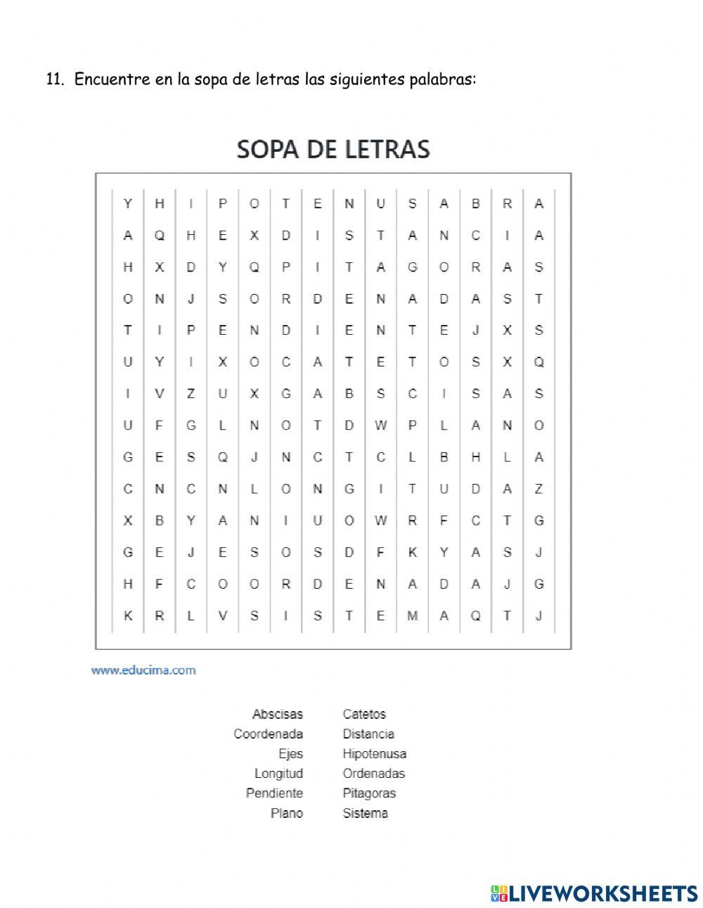 Sistemas coordenados y teorema de pitagors