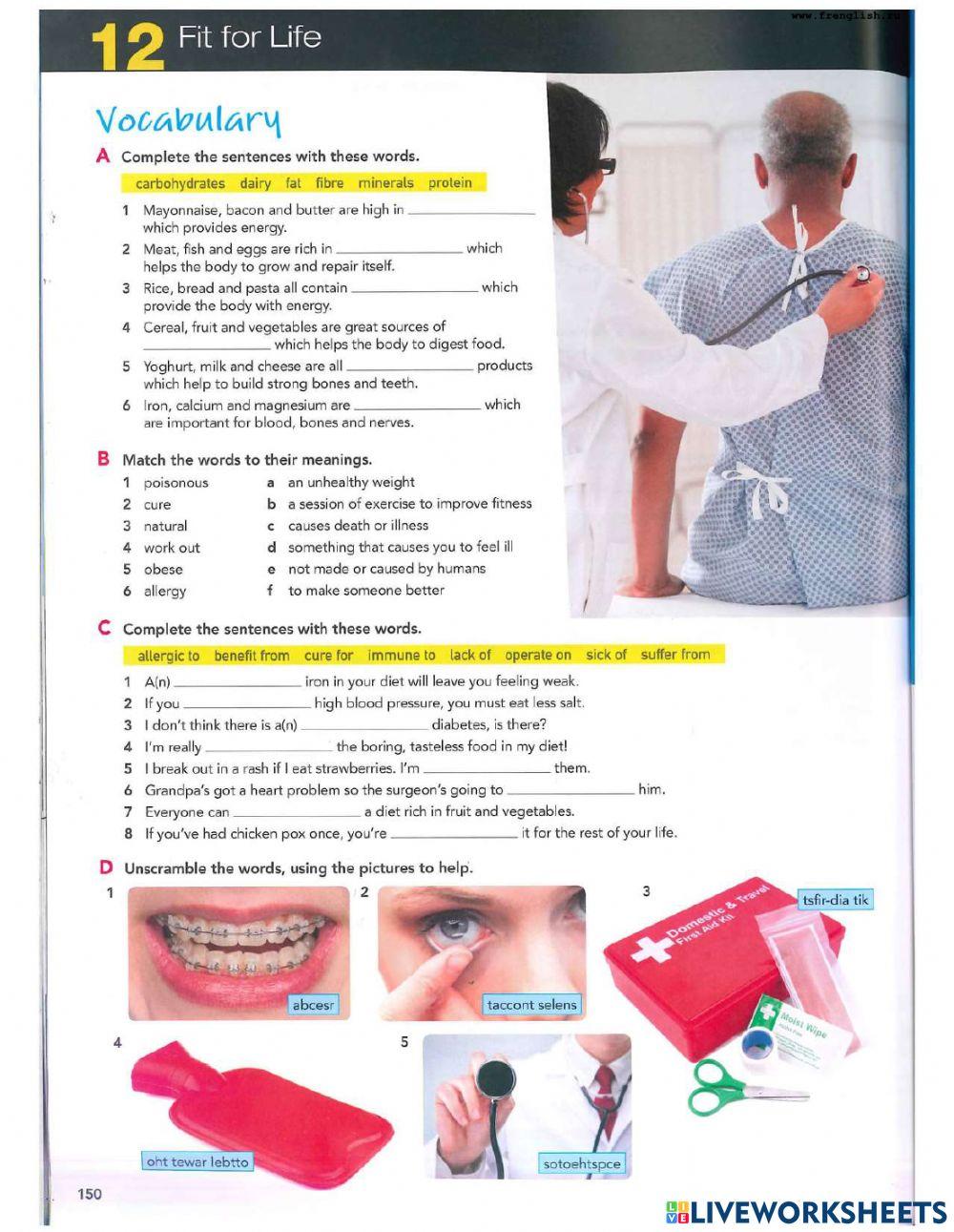 Vocabulary Staying Healthy