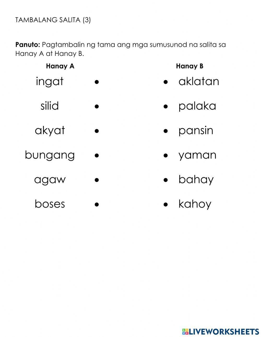 Tambalang Salita (3)