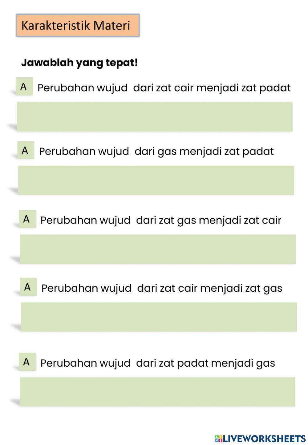 Klasifikasi Materi dan Perubahannya