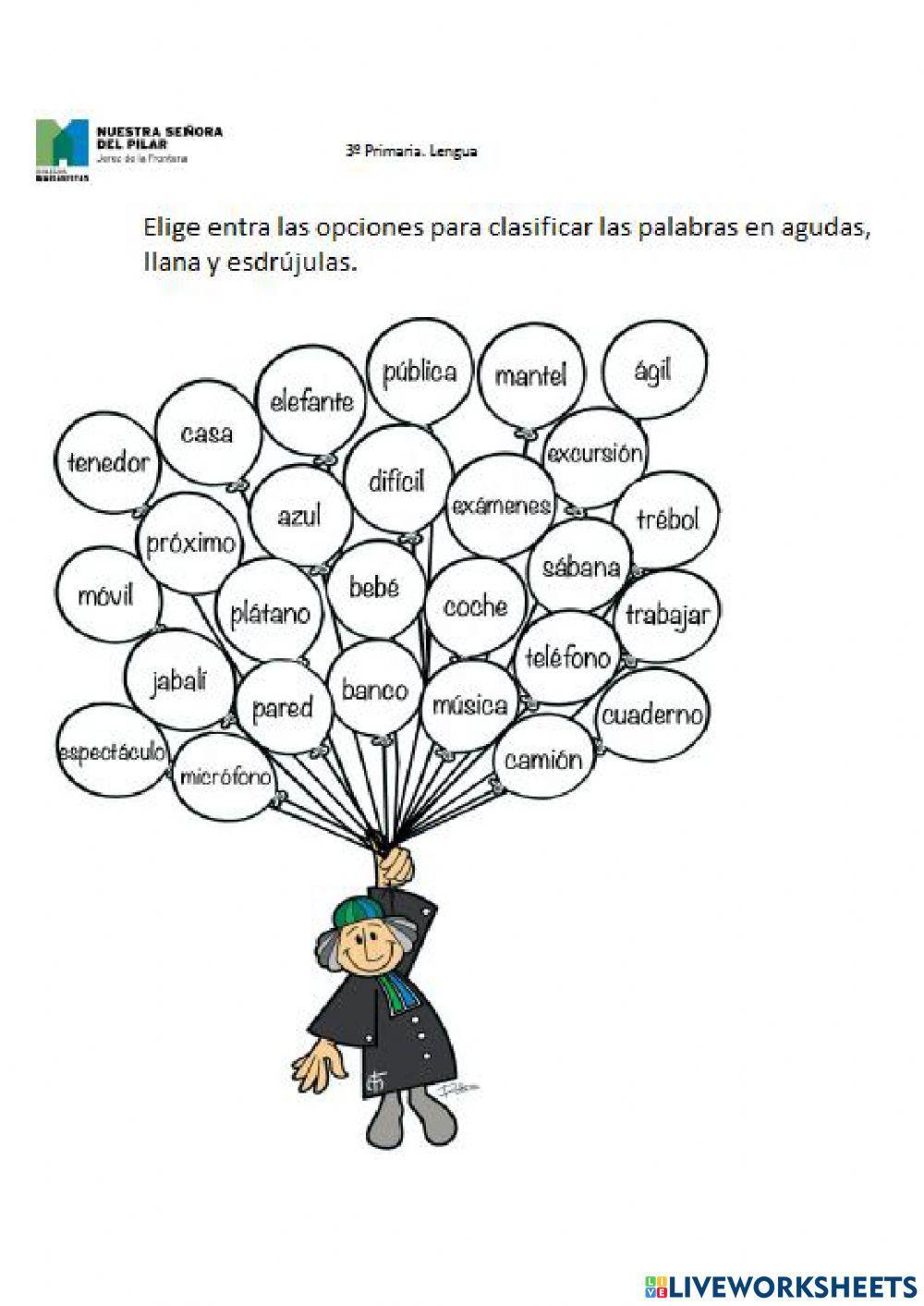 Agudas, llanas, esdrújulas. Agudas, llanas, esdrújulas.