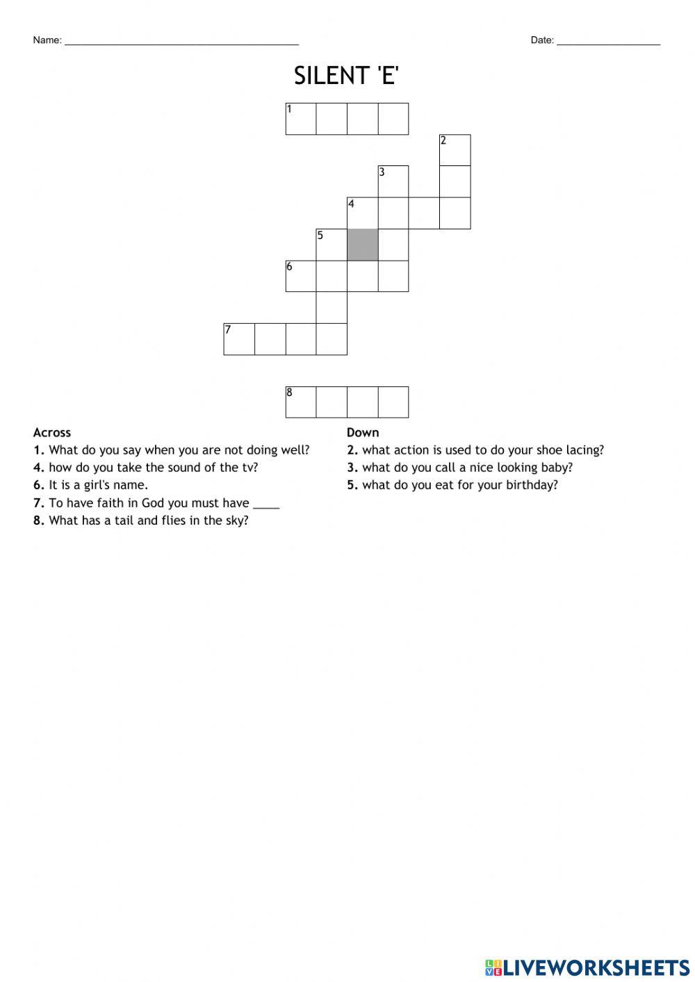 Cross word puzzle
