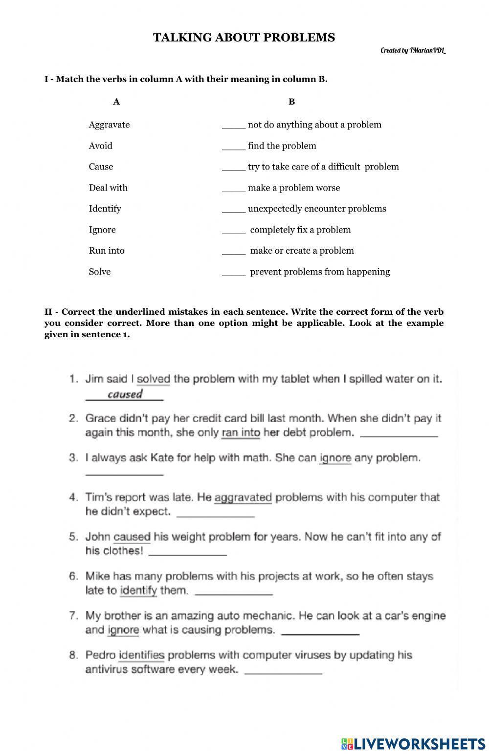 Passages 1 Unit 2 Vocabulary Problems