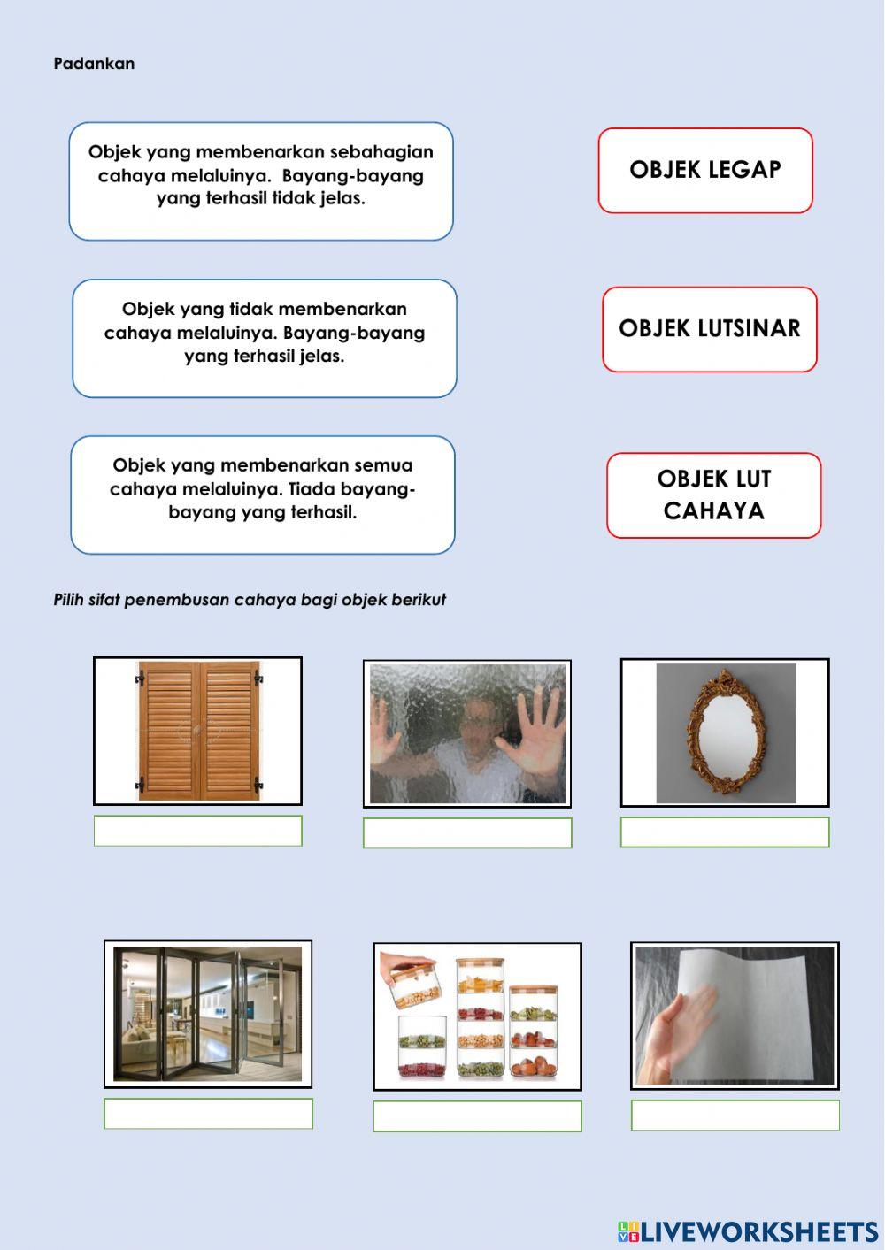 Sains tahun 4 : Cahaya