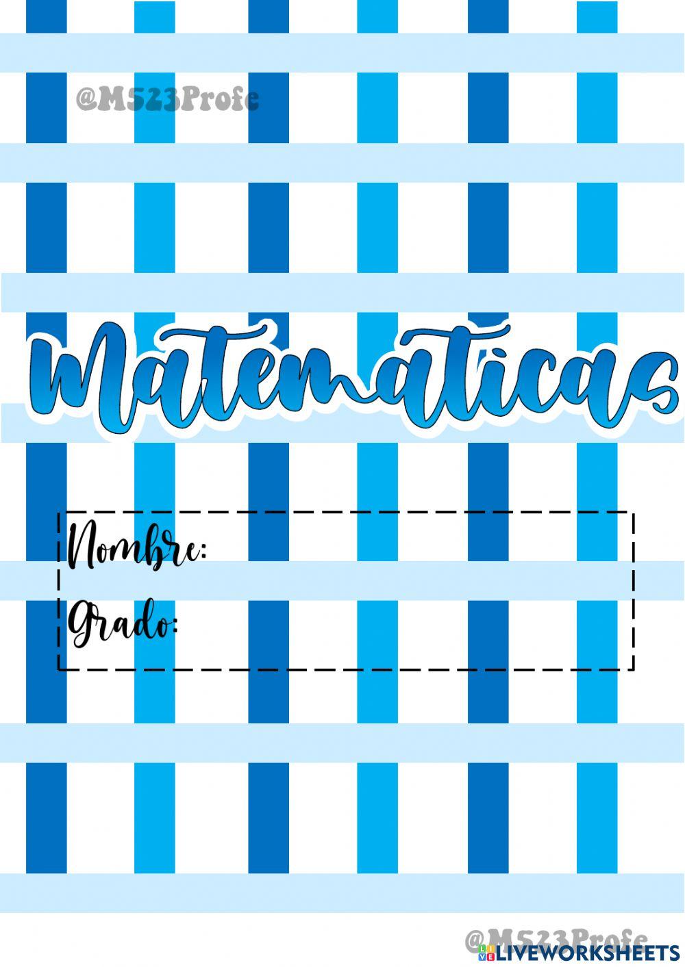 Portada matemáticas