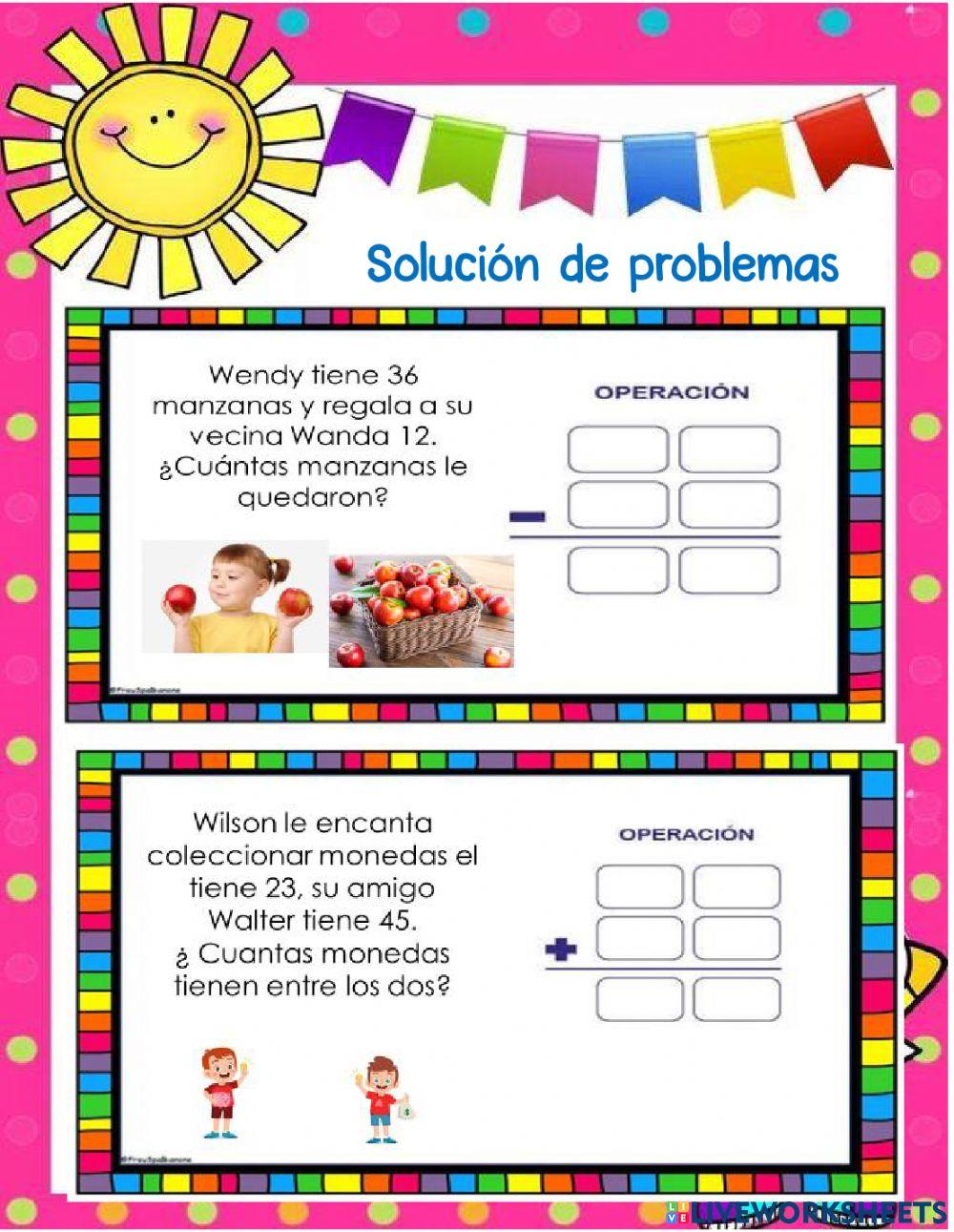 Problemas de sumas y restas