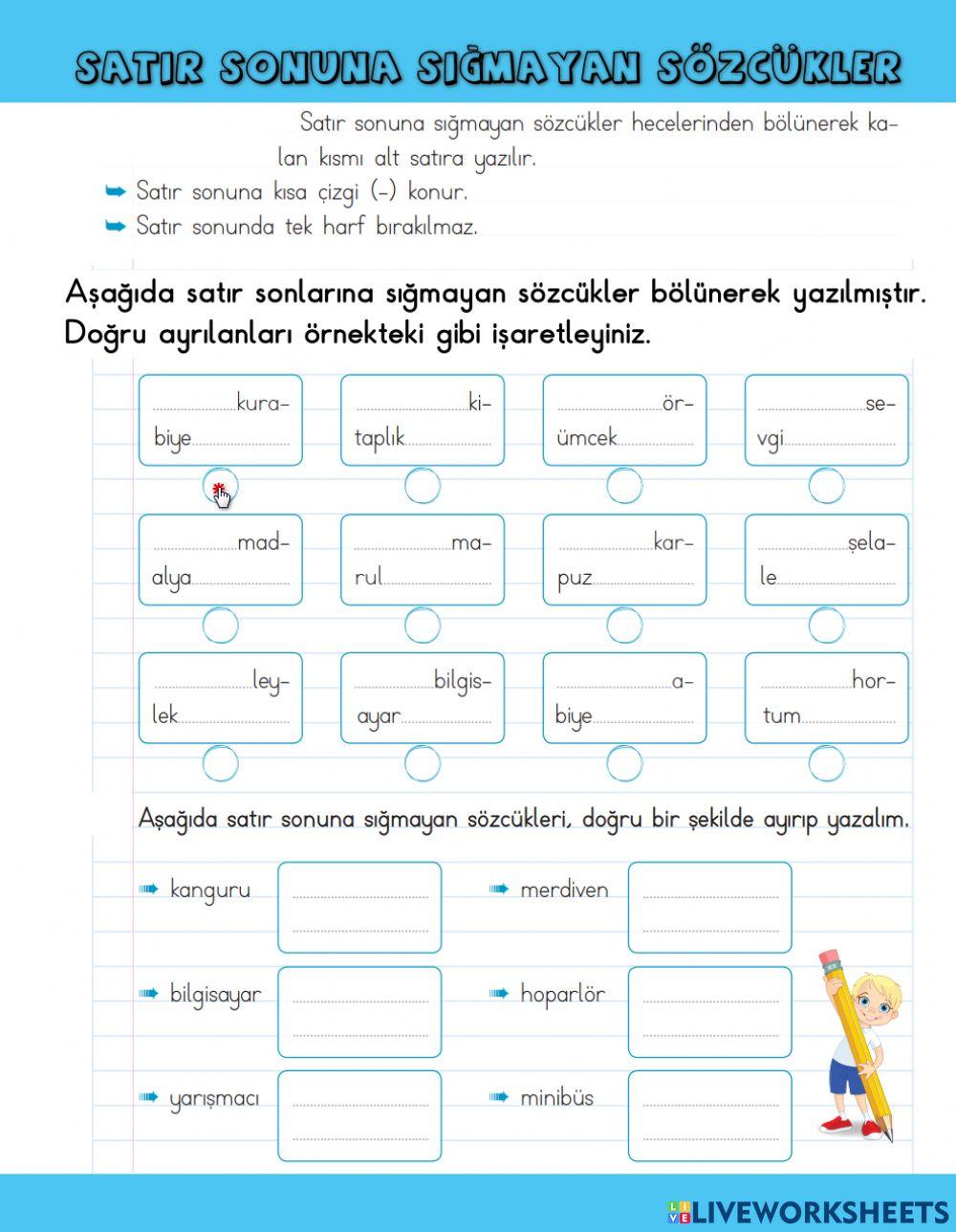 Satır Sonuna Sığmayan Kelimeler