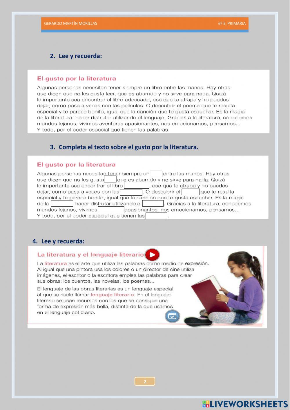Competencia literaria. Tarea 1.