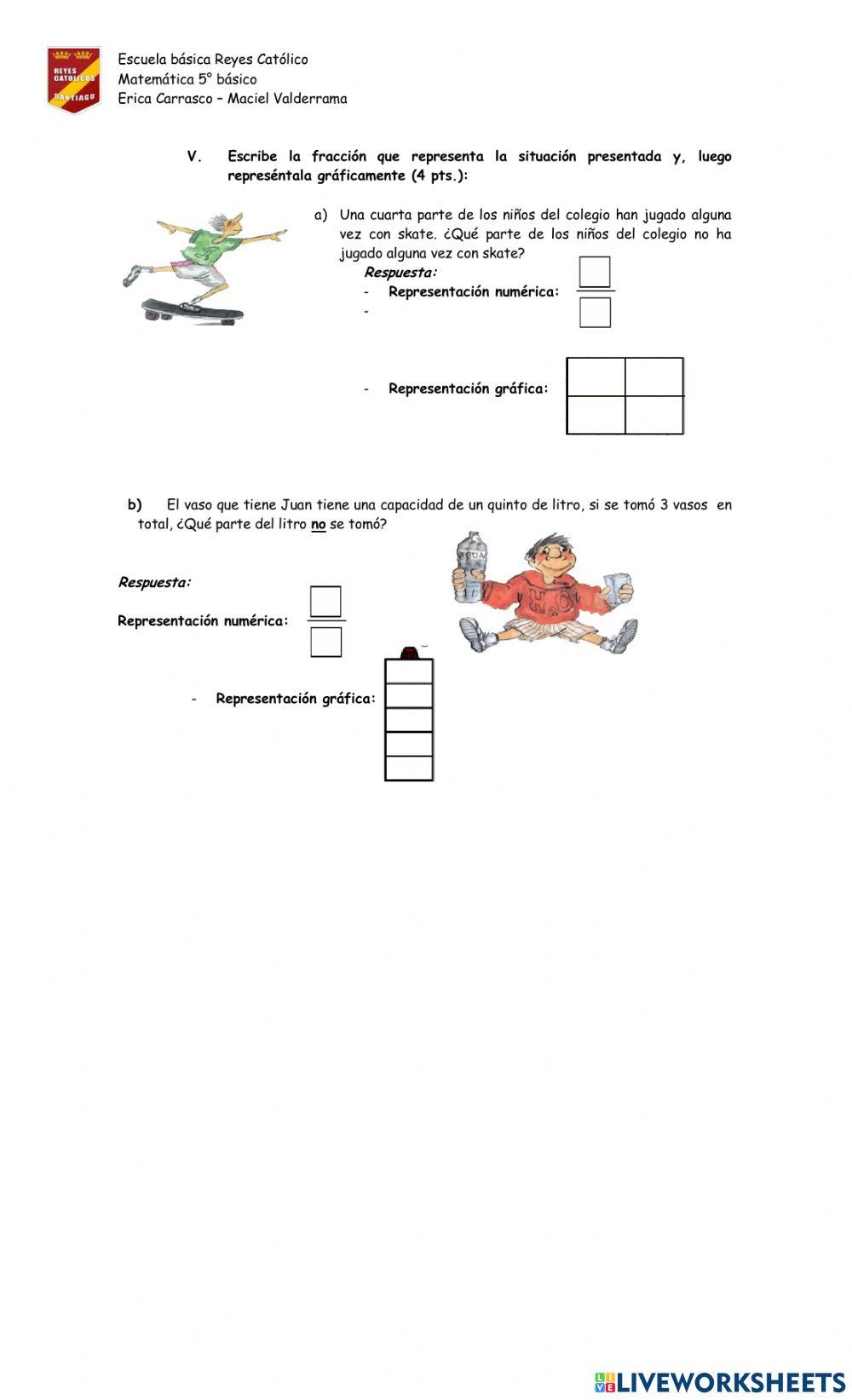 Prueba de fracciones