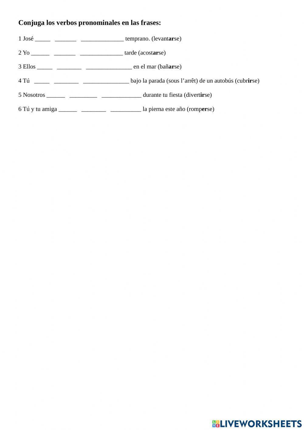 Español El pretérito perfecto