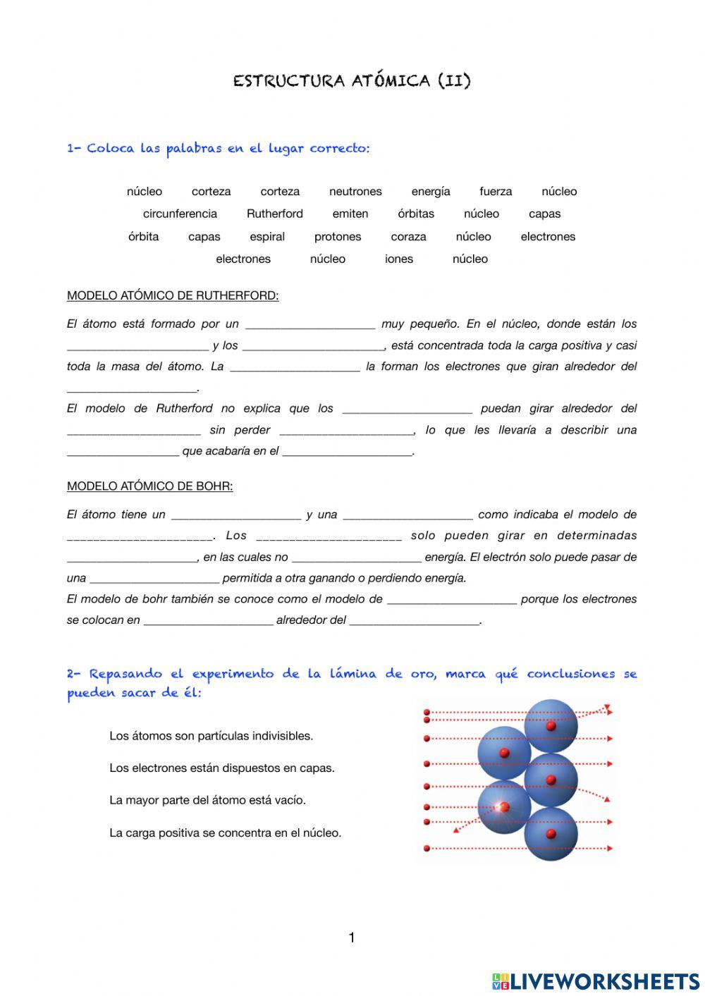 Estructura atómica (II)