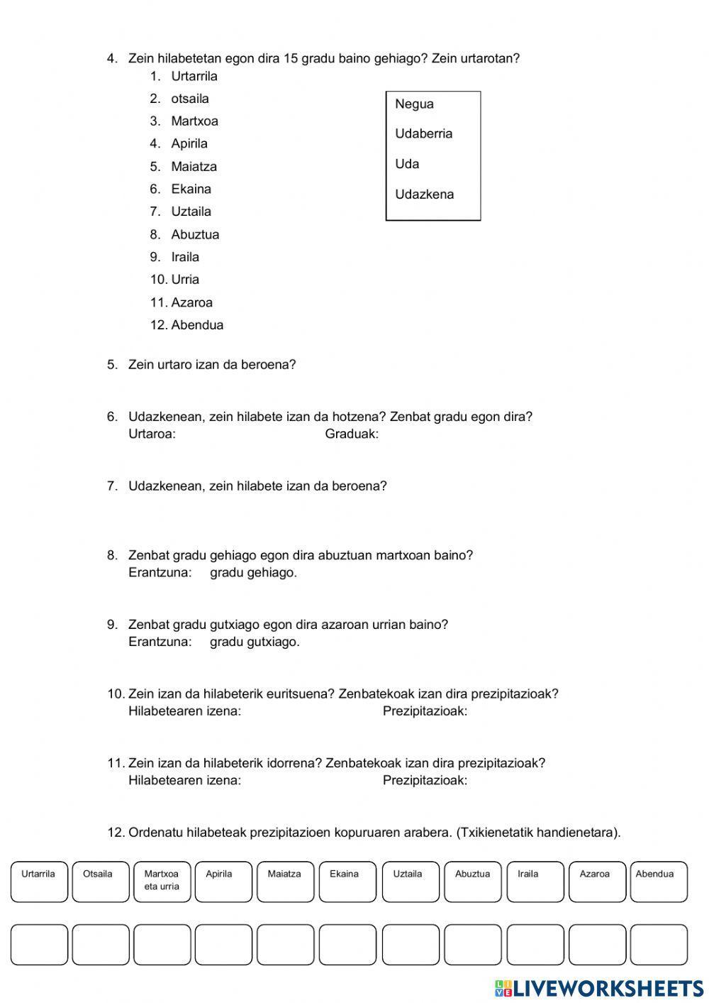 Euskadiko klimograma aztertu