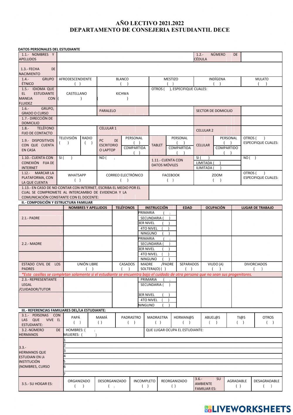 Ficha acumulativa ism