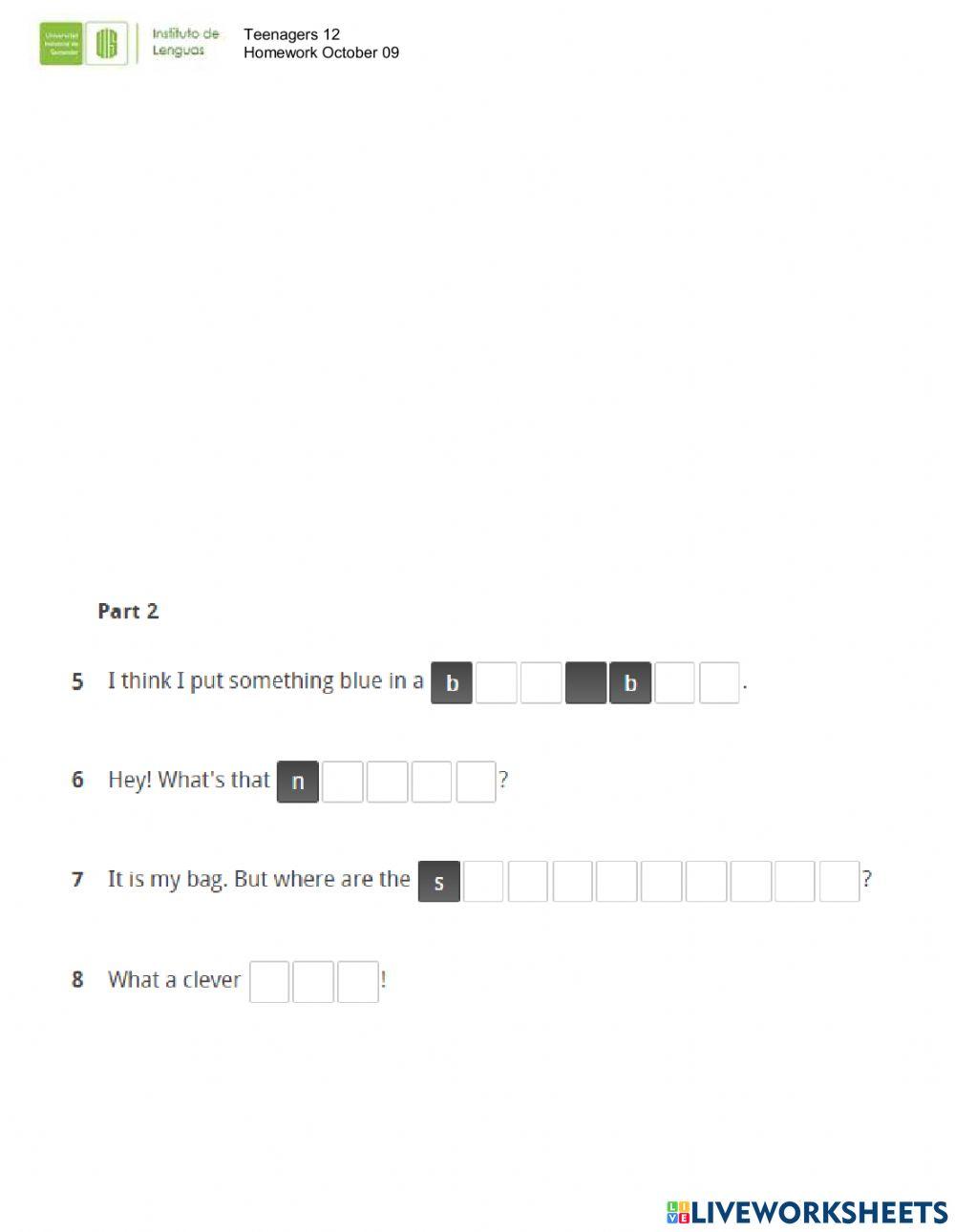 Environment vocabulary