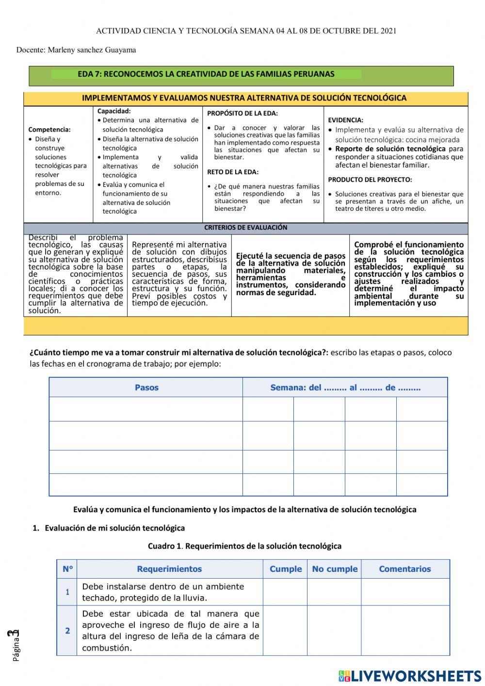 Implementamos y evaluamos nuestra alternativa de solución tecnológica
