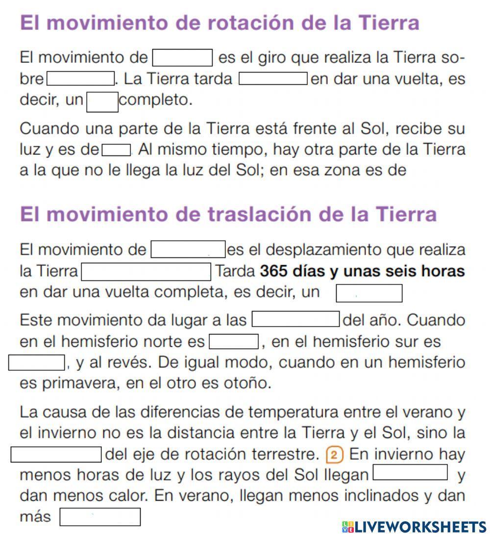 Movimientos de la Tierra