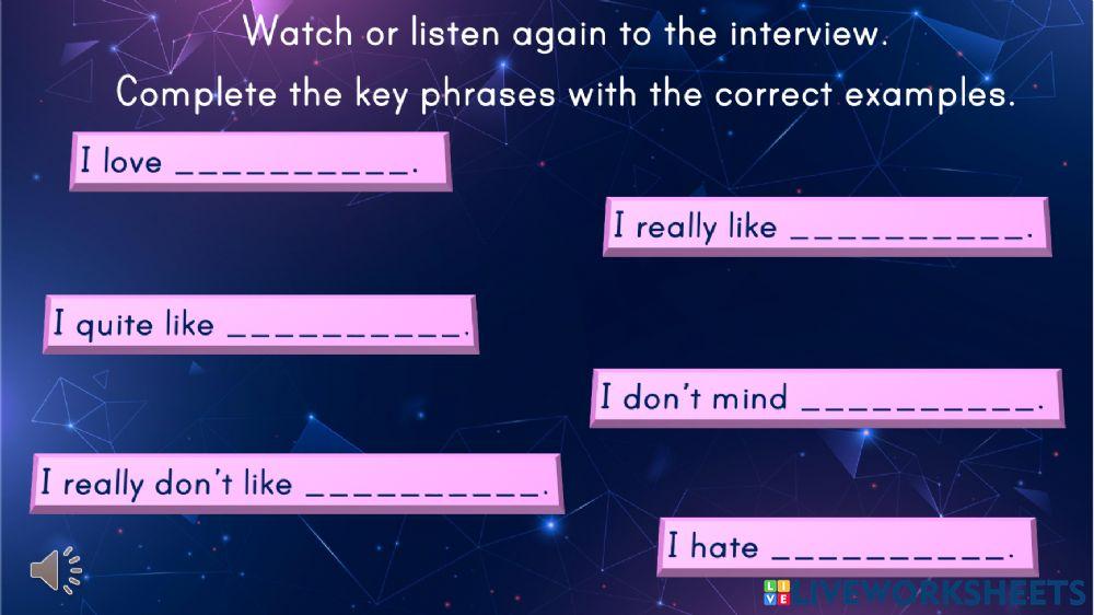 School food (key phrases)