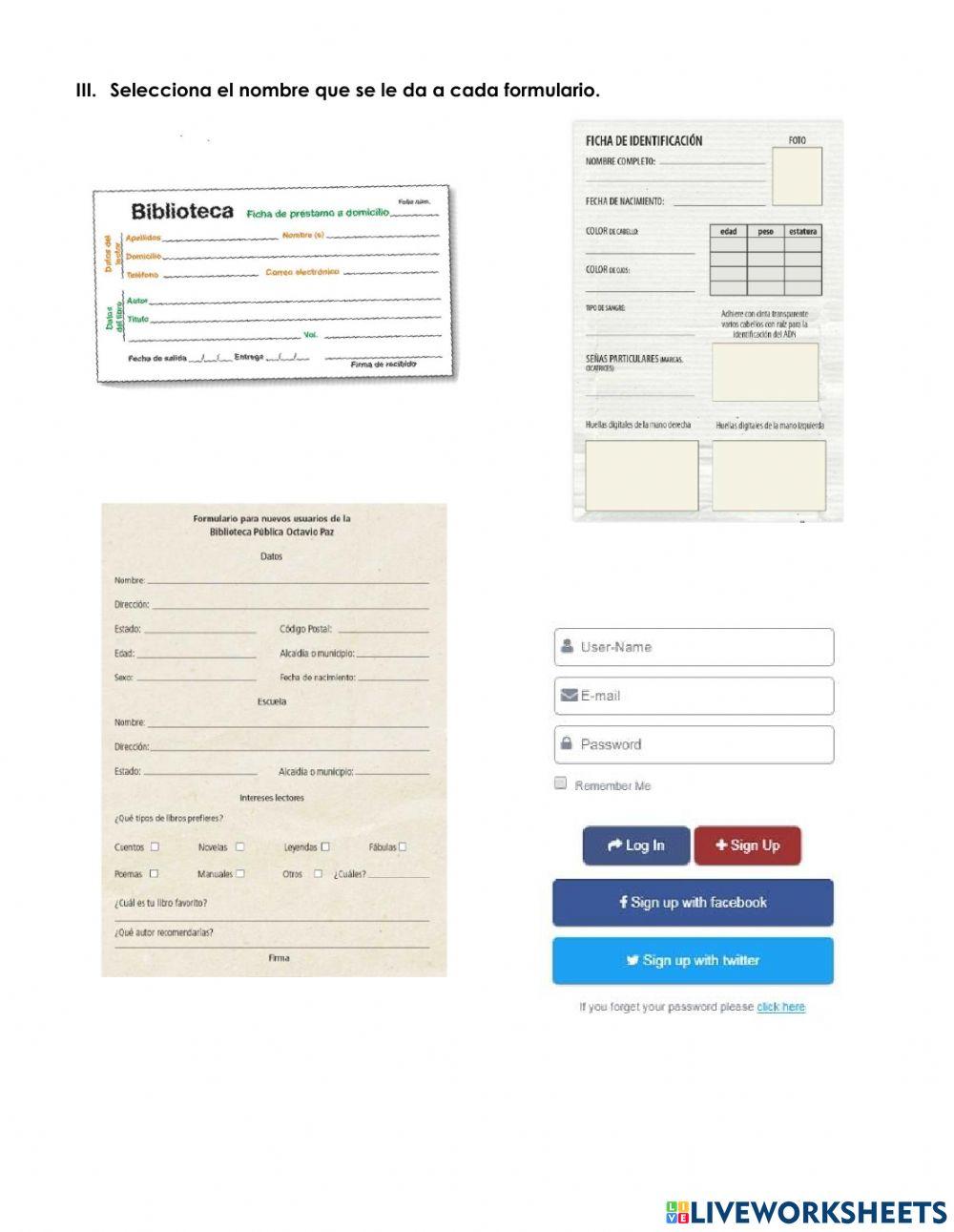 Formatos y documentos