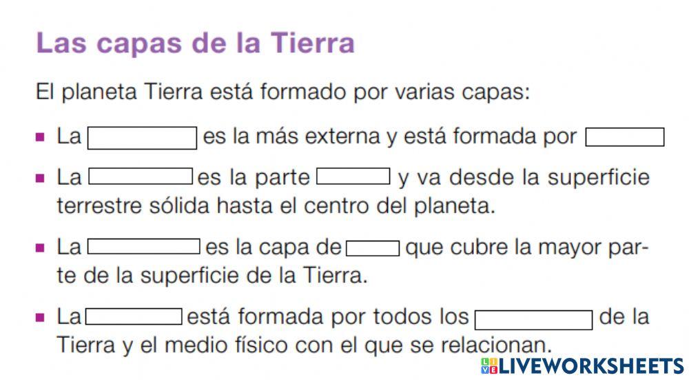 Las capas de la Tierra