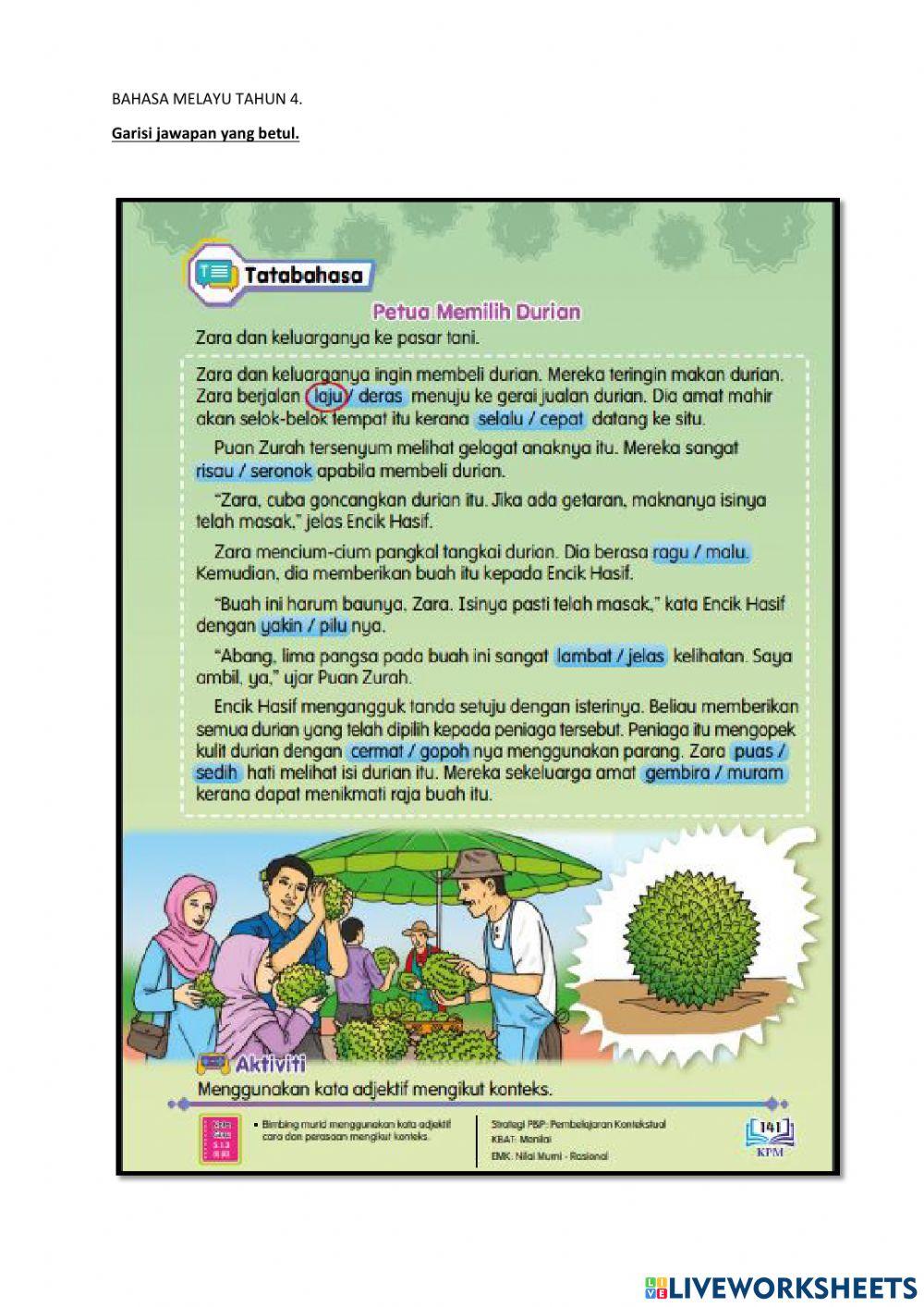 Kata adjektif tahun 4