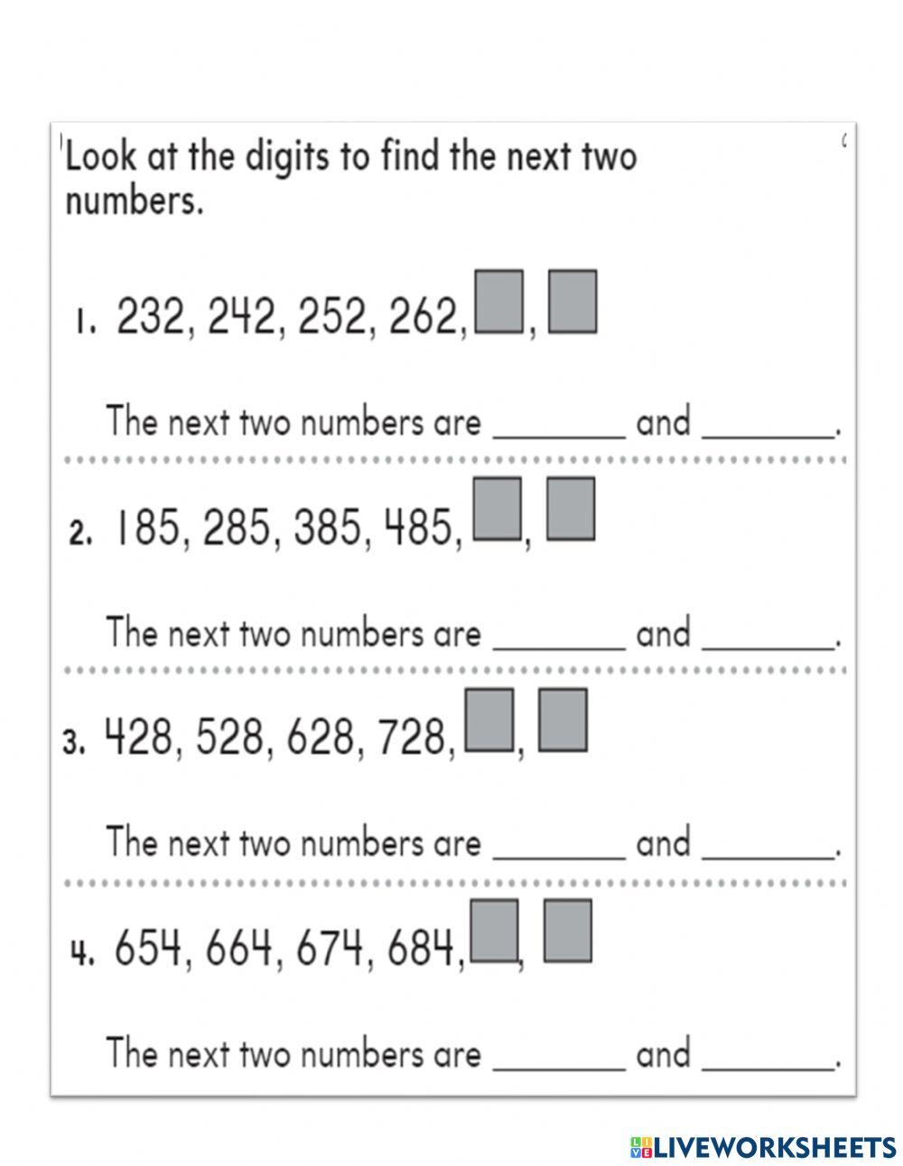 Number patterns