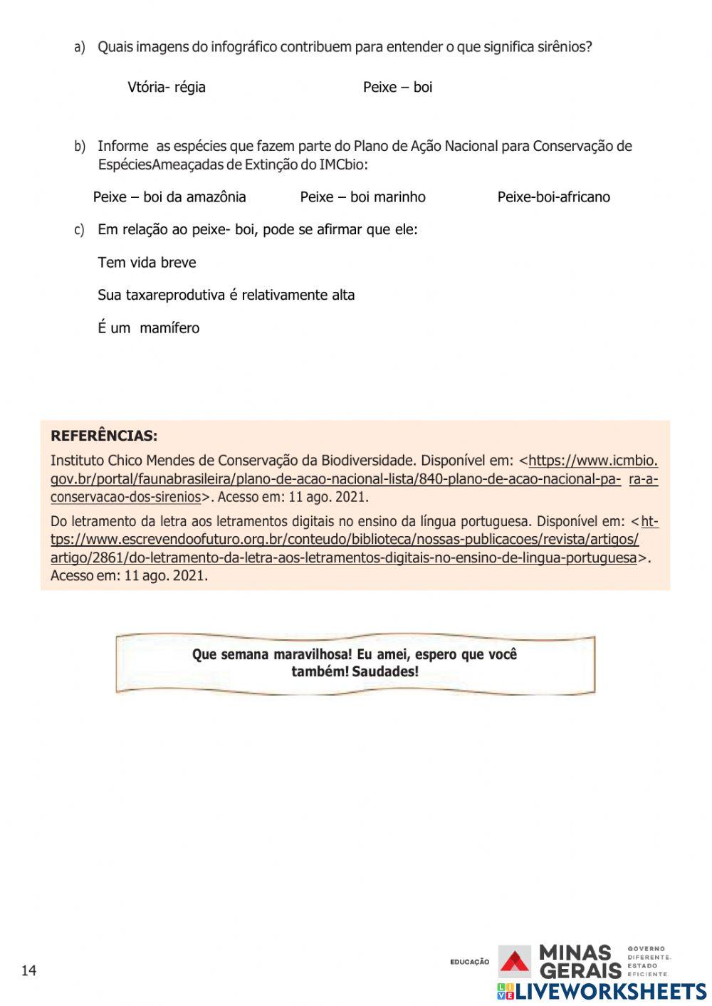 Pet 6º ano - semana 3