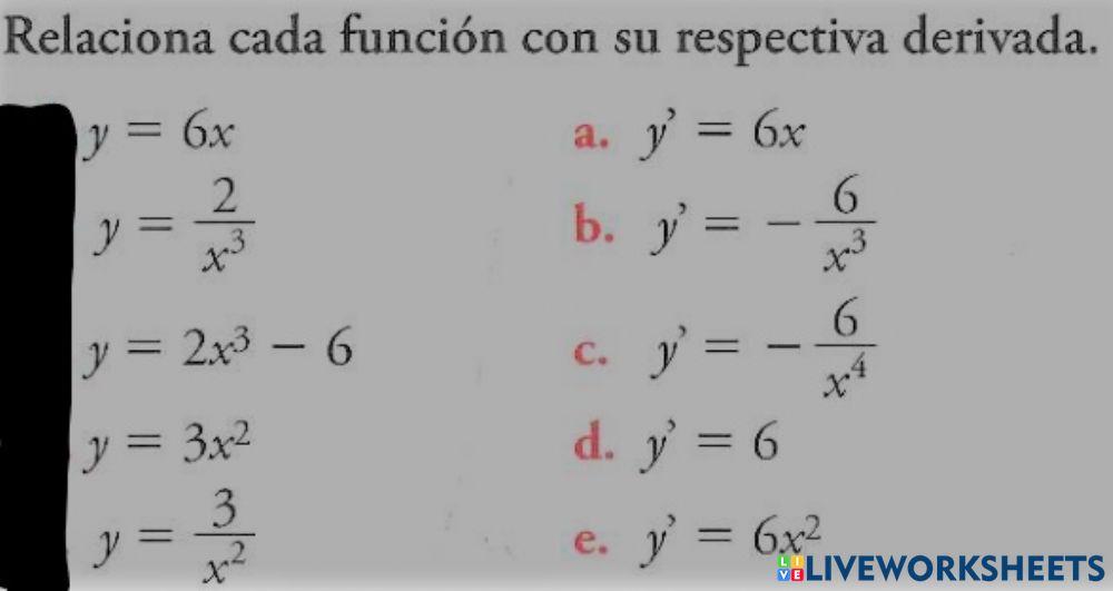 Derivada de una función