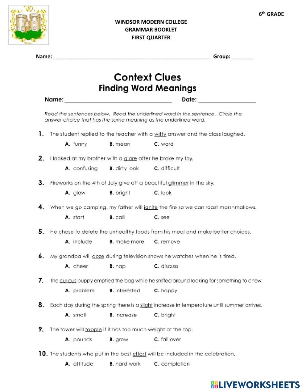 Synonyms and Antonyms (Grade 6, Zambian Curriculum)