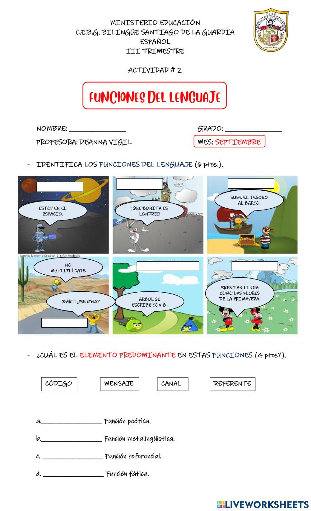 Funciones del lenguaje