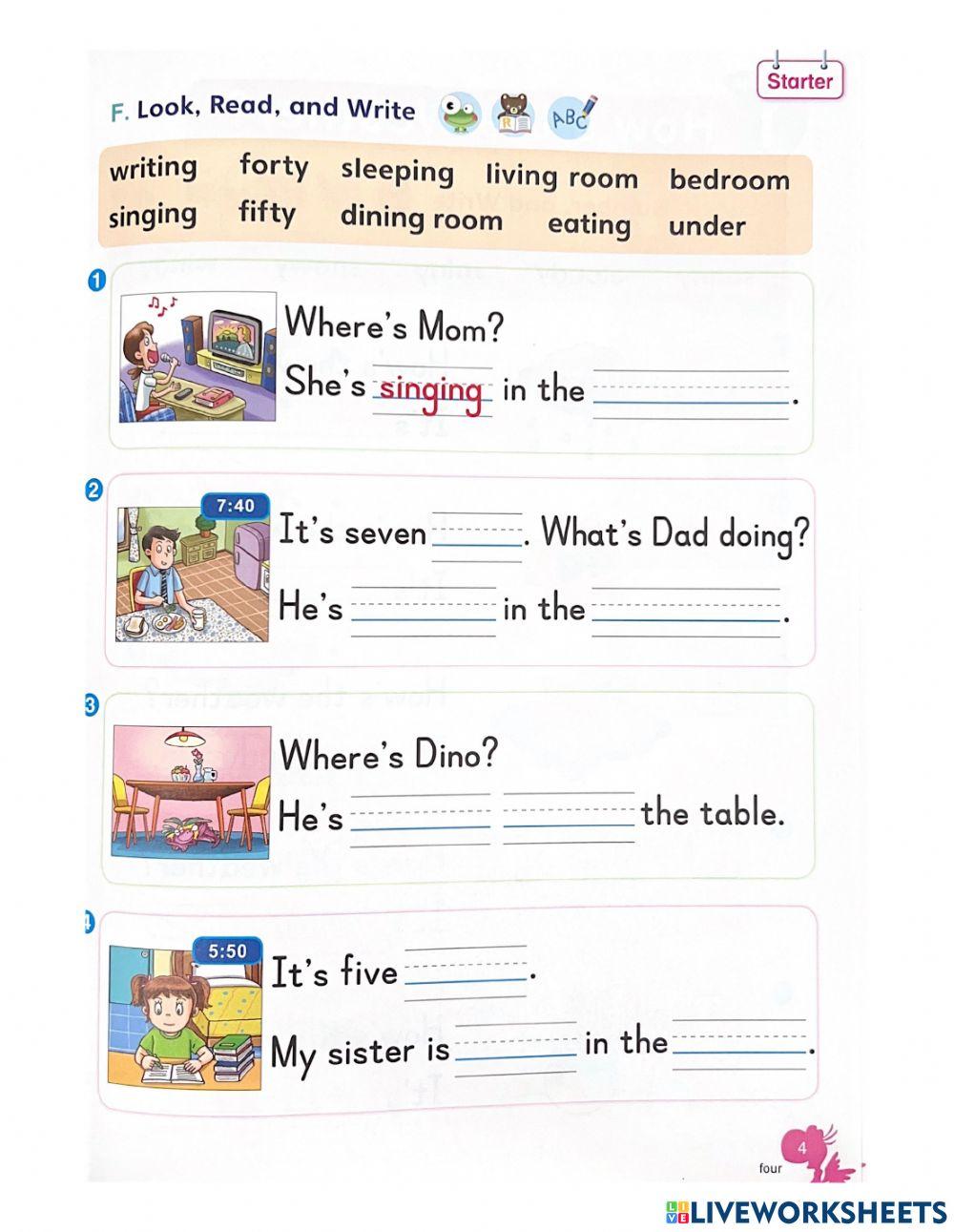 Dino 5 句型練習(US+U1)