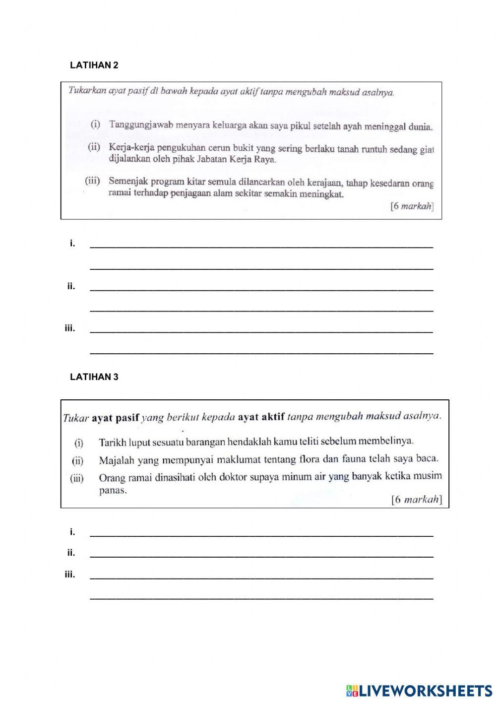 Ayat pasif  & ayat aktif