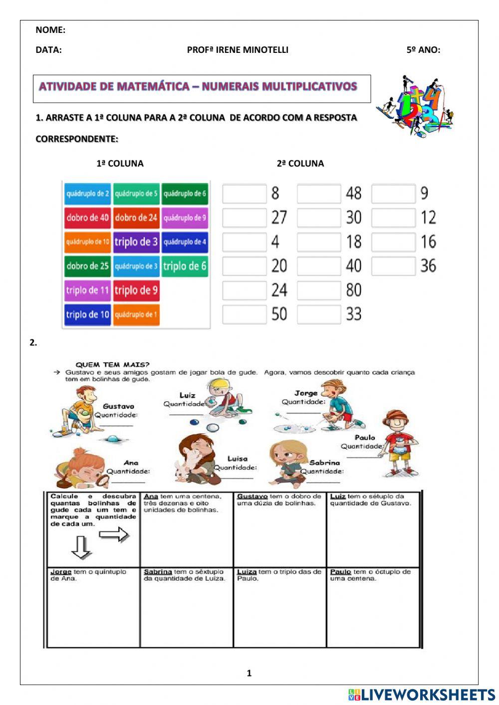 Numerais Multiplicativos