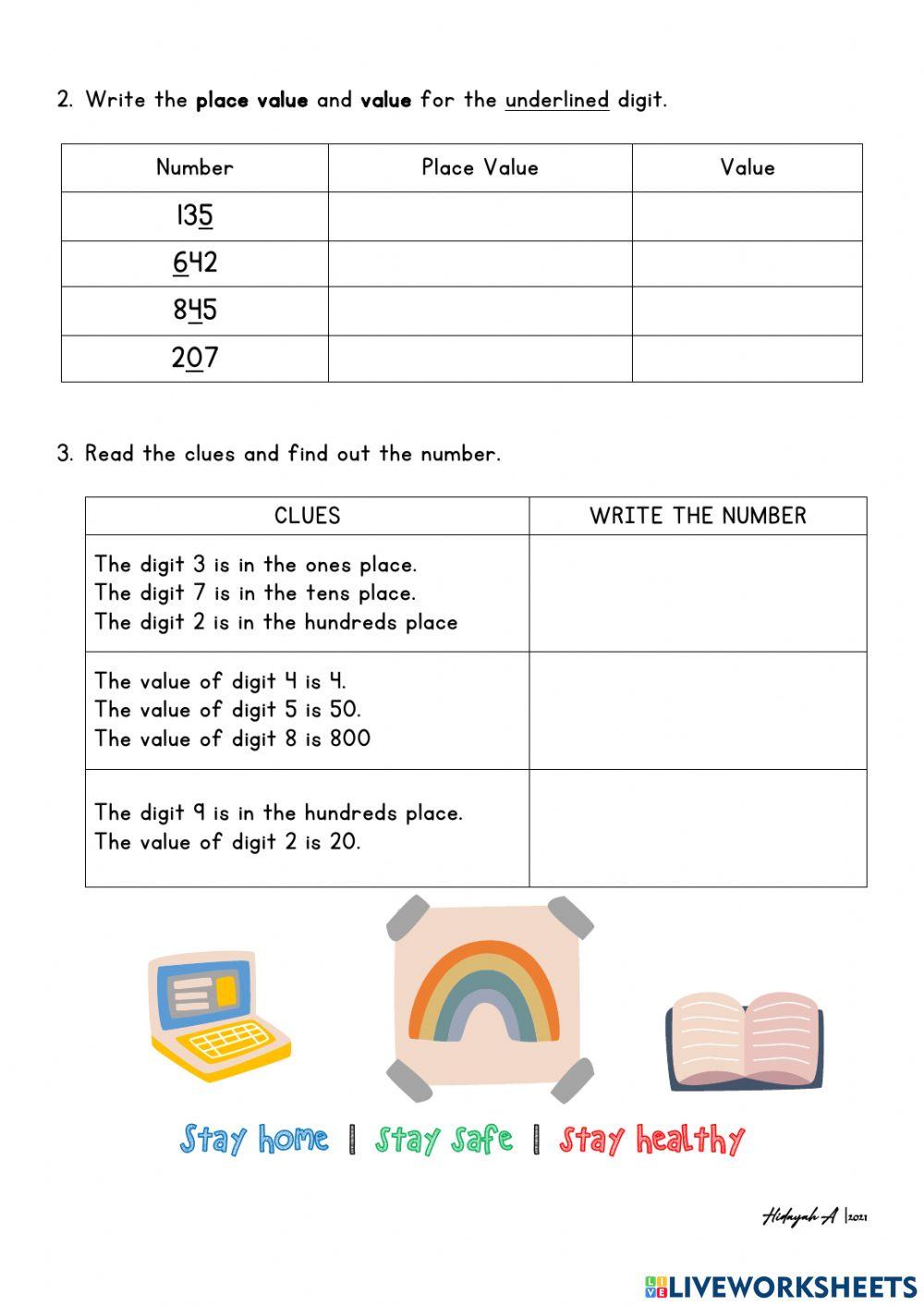 Place value and value