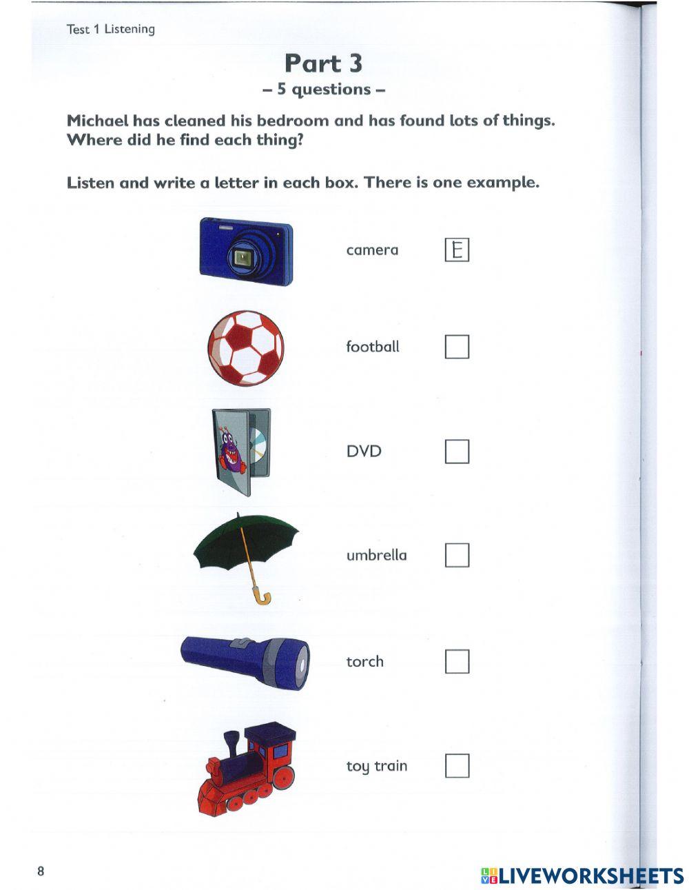 Flyers Listening Test 1