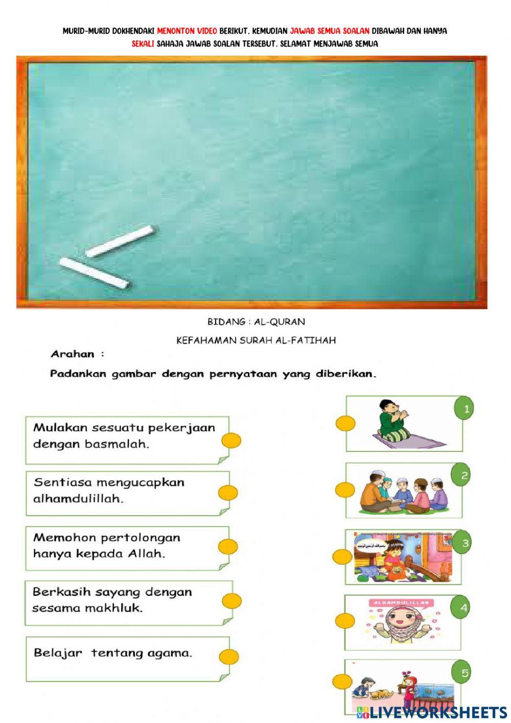 Kefahaman surah al fatihah