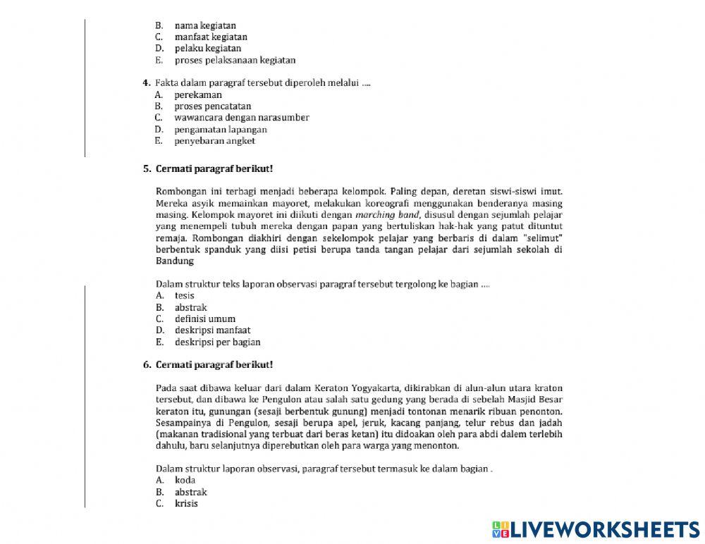 Laporan Hasil Observasi