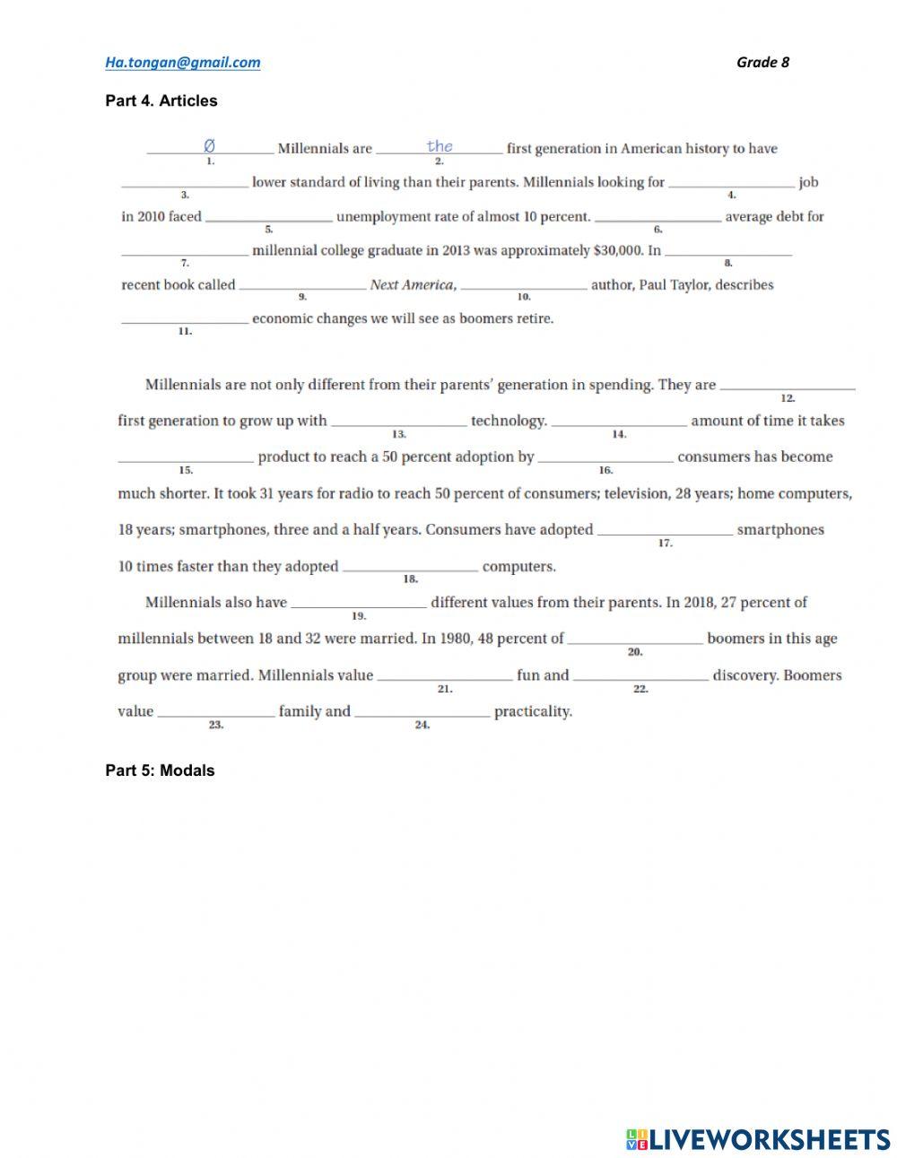 G8 Grammar and Vocab review 1