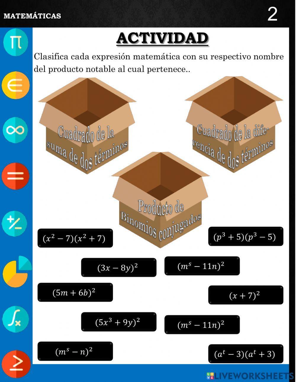 Productos notables. Parte 1