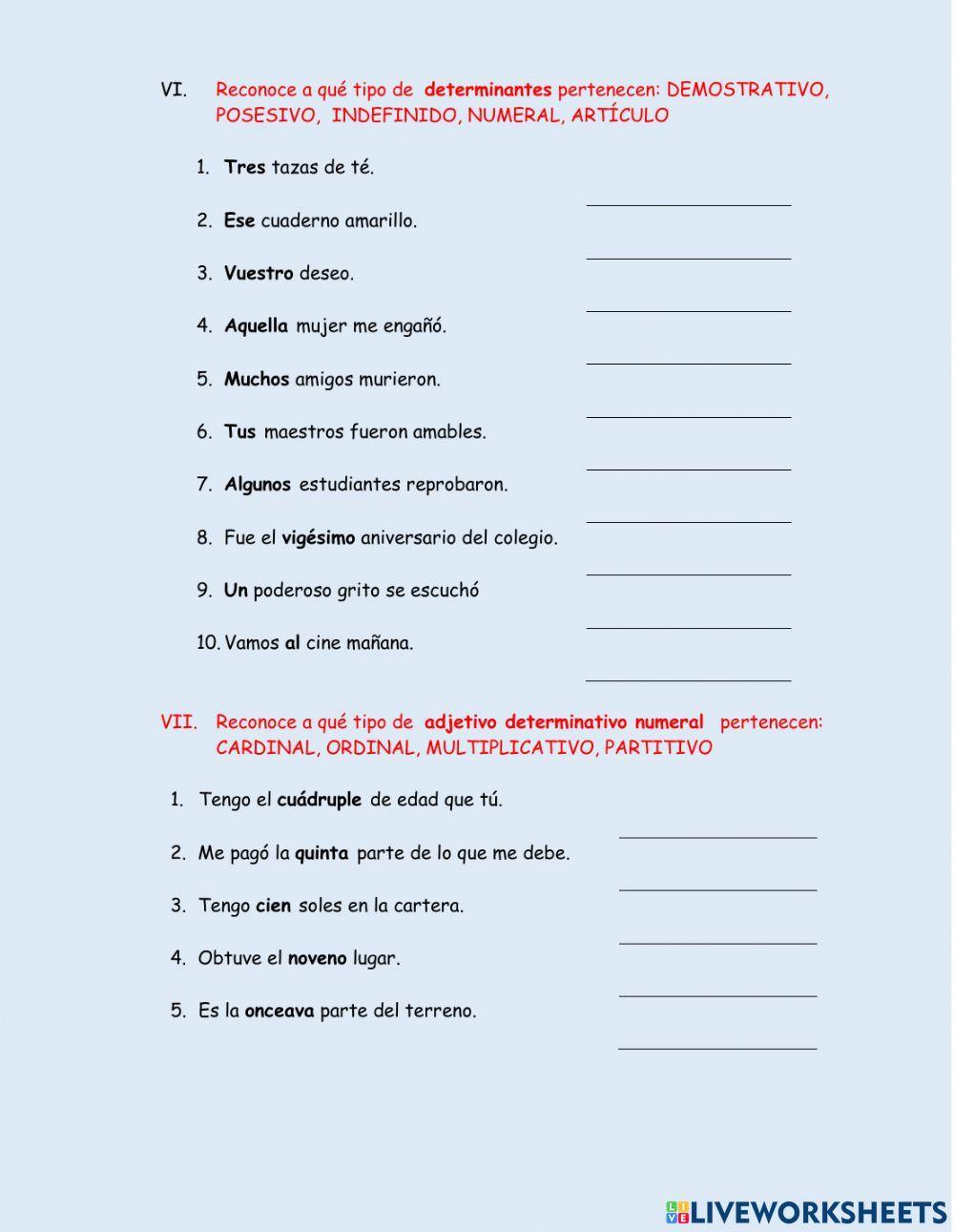 Categorías gramaticales