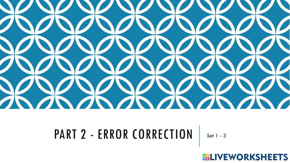 Gerak Gempur PdPR - Error Correction