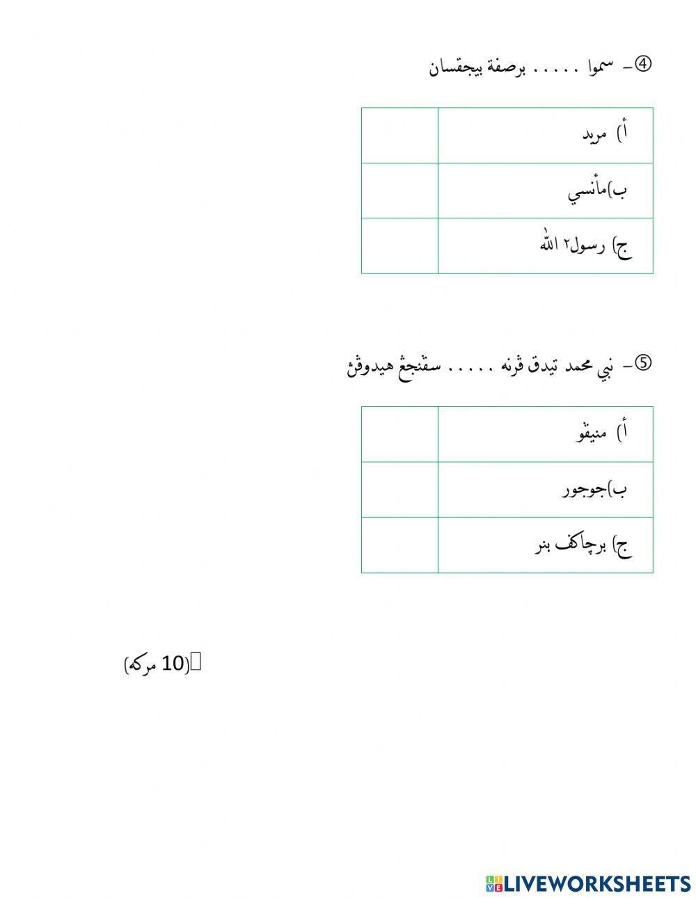 Ulangkaji tauhid past year paper
