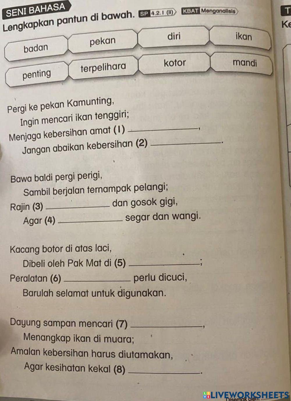 Bahasa melayu hw