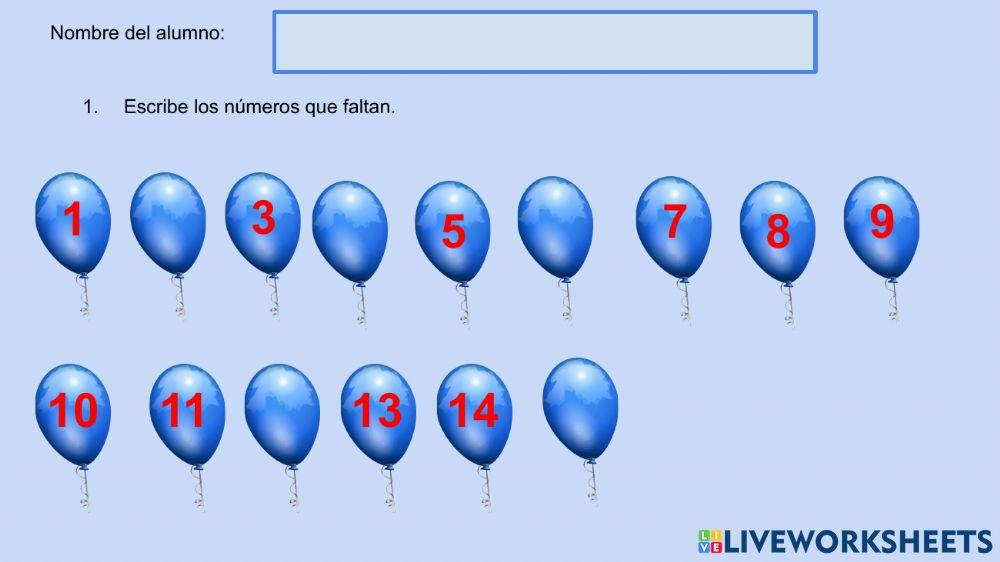 1° Series numéricas al 30
