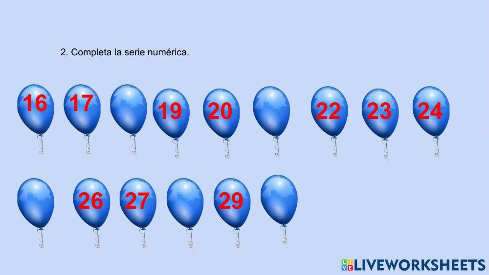 1° Series numéricas al 30