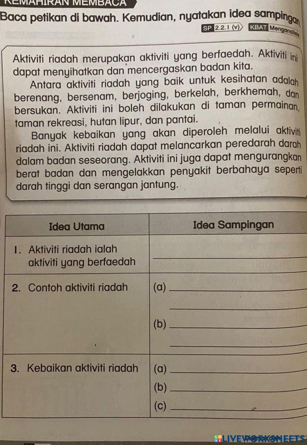 Bahasa melayu hw