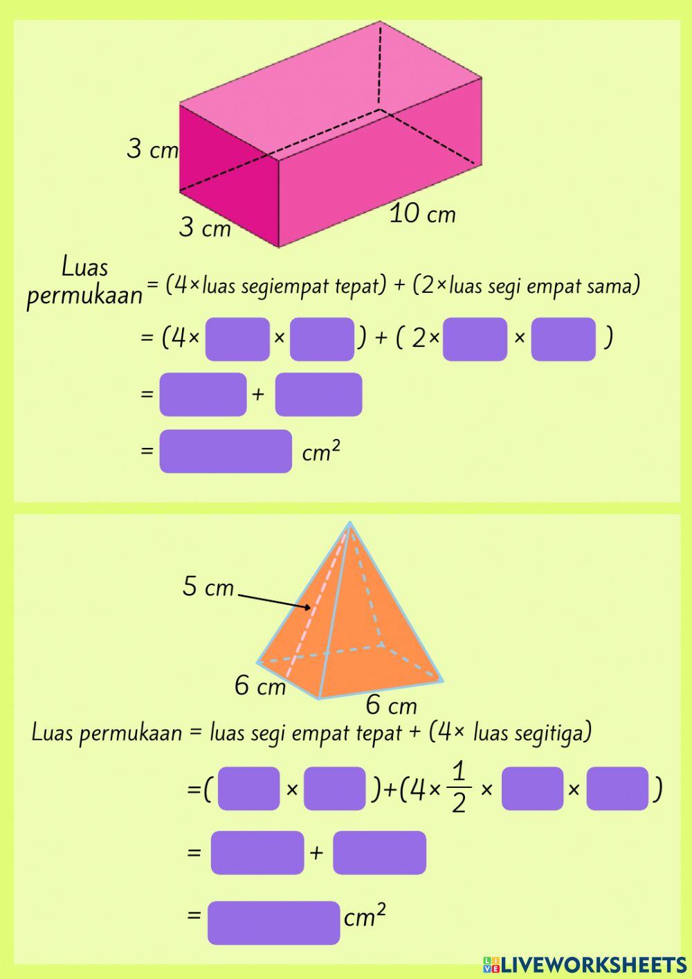 6.3 luas permukaan bentuk geometri tiga dimensi