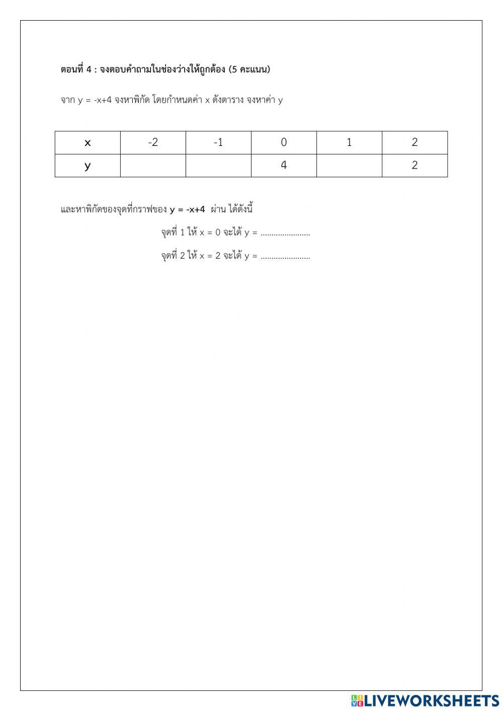 ข้อสอบท้ายหน่วย