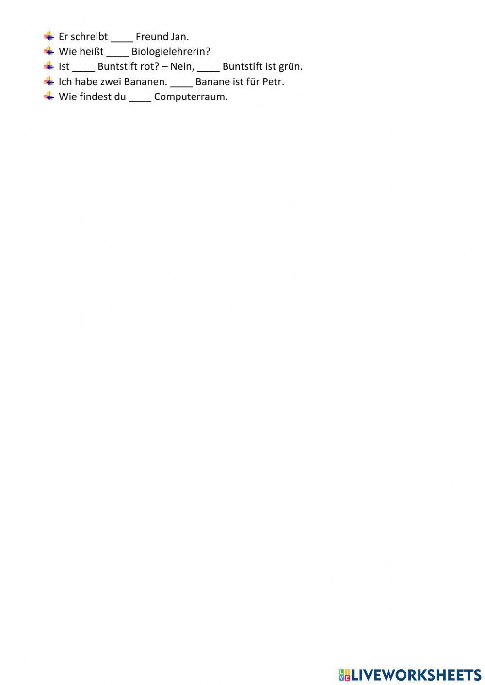 Artikel bestimmt, unbestimmt