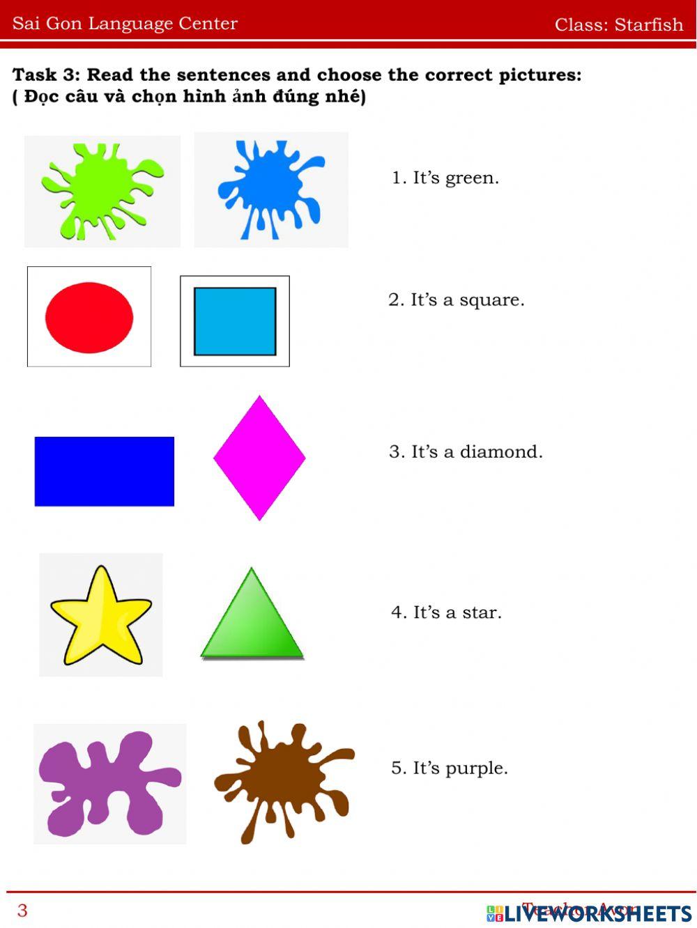 Worksheet starfish